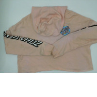 Cream colored hooded sweatshirt