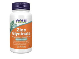 NOW Zinc Glycinate 30 mg Albion TRAACS Zinc, 120 Softgels 