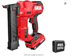 SKIL PWR CORE 20 Brushless 20V 18Ga 1/4 In. Narrow Crown Stapler Kit Including 2.0Ah USB-C Battery and 45W PD charger-SL1814B-10