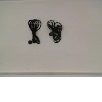 Set of 2 Black wired headphones 