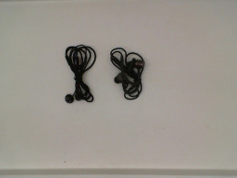 Set of 2 Black wired headphones 