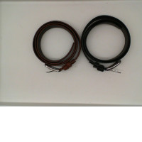 Set of 2 Black and brown leather belt