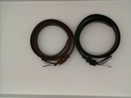 Set of 2 Black and brown leather belt