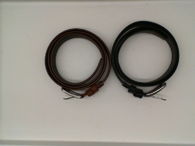 Set of 2 Black and brown leather belt Set of 2 Black and brown leather belt