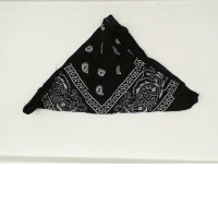 Black handkerchief with white pattern 