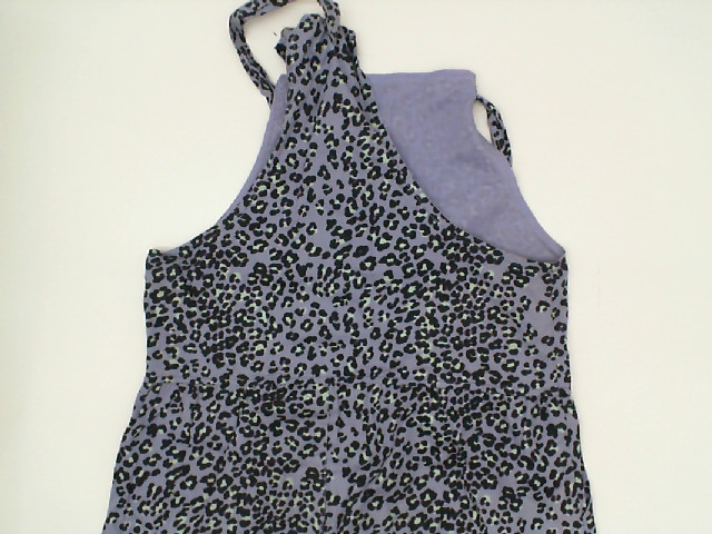 Blue-purple leopard print long dress Blue-purple leopard print long dress