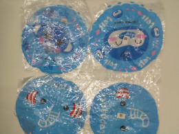 Set of 4 Blue shower cap