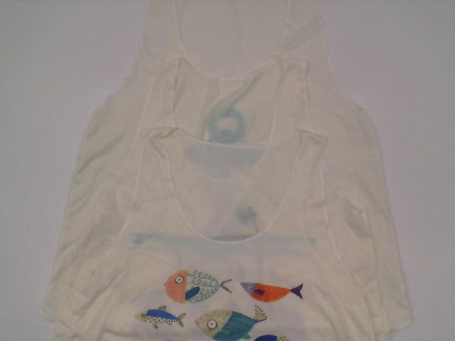 Set of 3 Women's white tank top with pattern Set of 3 Women's white tank top with pattern