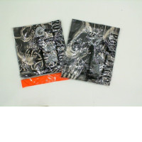 NEW COLLECTION. Set of 2 black ROCKEAGLE T-shirts with skeleton print "THE VALUE OF THE QUALITY"