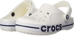 crocs unisex-adult Bayaband Clog WHITE/NAVY 