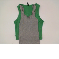 Set of 2 Women's green and gray tank top