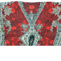 Women's long red patterned nightdress