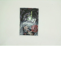 Black ROCKEAGLE t-shirt with skeleton-girl print/ size L