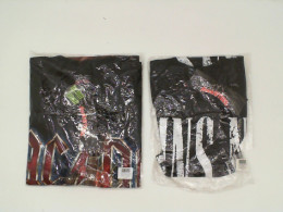 Set of 2 ROCK@TEES Black round neck t-shirt with DCD and gun 