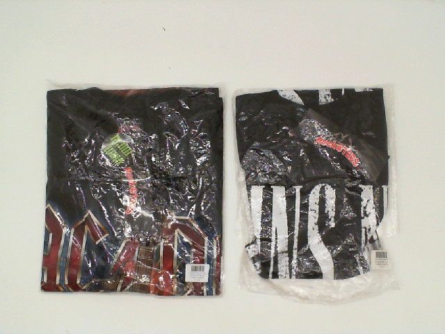 Set of 2 ROCK@TEES Black round neck t-shirt with DCD and gun Set of 2 ROCK@TEES Black round neck t-shirt with DCD and gun