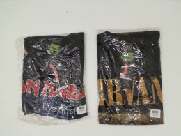 Set of 2 ROCK@TEES Black round neck t-shirt with rock band pattern