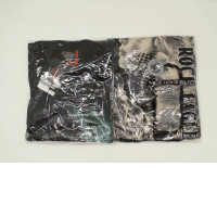 Set of 2 ROCK EAGLE Black round neck t-shirt with white hair woman and Native American woman pattern Set of 2 ROCK EAGLE Black round neck t-shirt with white hair woman and Native American woman pattern