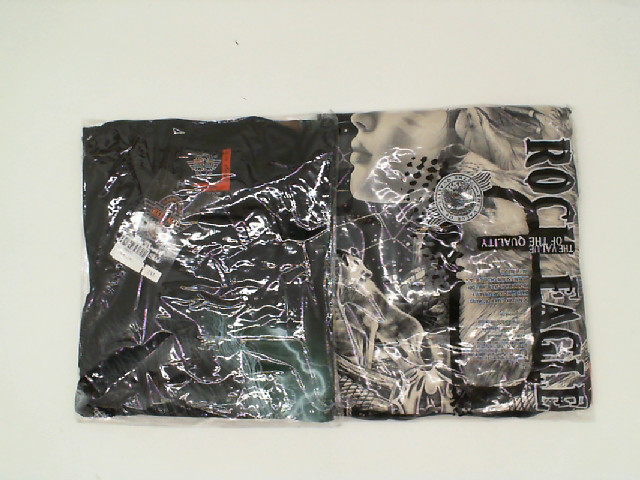 Set of 2 ROCK EAGLE Black round neck t-shirt with white hair woman and Native American woman pattern Set of 2 ROCK EAGLE Black round neck t-shirt with white hair woman and Native American woman pattern