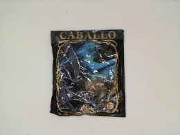 SUPER GLOW Black round neck t-shirt with blue wolf pattern