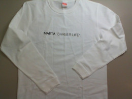 Sweatshirt white, Maeta "Barber life" Sweatshirt white, Maeta "Barber life"