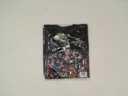 ROCK@TEES Black round neck t-shirt with rock back in back   band pattern 