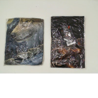 Set of 2 ROCK EAGLE Black round neck t-shirt with white wolf and scythe pattern