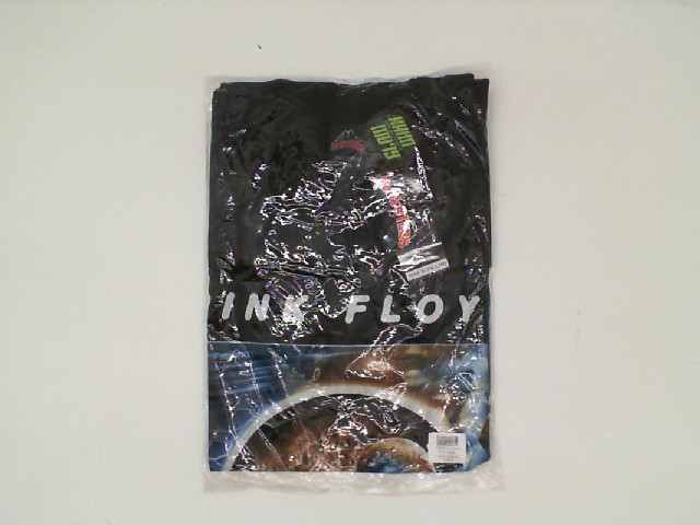 ROCK@TEES Black round neck t-shirt with eyes looking at the world pattern ROCK@TEES Black round neck t-shirt with eyes looking at the world pattern