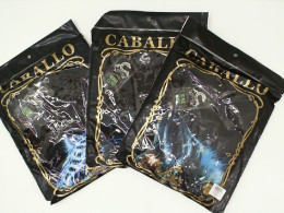 Set of 3 SUPER GLOW Black round neck t-shirt with blue wolf pattern