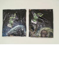 Set of 2 ROCK EAGLE Black round neck T-shirt with grim reaper pattern