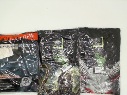 Set of 3 ROCK EAGLEBlack round neck T-shirt with grim reaper pattern