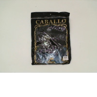 SUPER GLOW Black round neck t-shirt with white wolf pattern