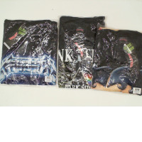 set of 3 ROCK@TEESBlack T-shirt with round neck and alien pattern
