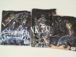 set of 3 ROCK@TEESBlack T-shirt with round neck and alien pattern