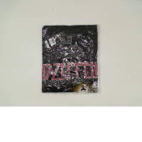 Black round neck t-shirt with music pattern