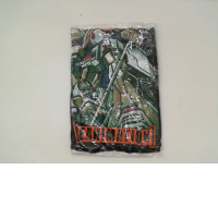 ROCK@TEES Black round neck t-shirt with Gundam pattern