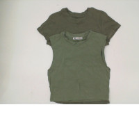 Set  of 2Green women's round neck shirt