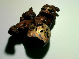 Antique Tamagori Komainu “Lion-Dog” Original Clay Figure from Japan