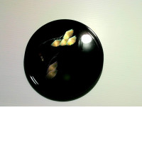 Vintage Japanese Lacquered Faux Wood Tray