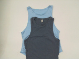 Set of 2 Women's blue and green round neck sleeveless shirt