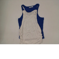 Set of 2 Women's blue and white tank top