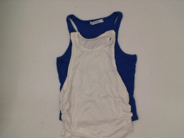 Set of 2 Women's blue and white tank top