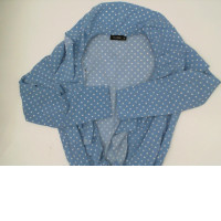 Women's blue coat with white pattern Women's blue coat with white pattern