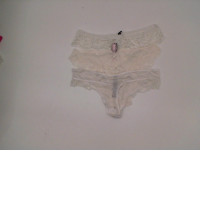 Set of 3 Women's white lace underwear