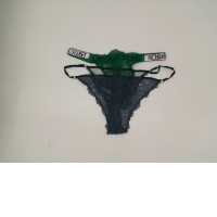 Set of 2 Women's lace panties in green and purple Set of 2 Women's lace panties in green and purple