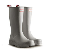 Hunter Footwear Women's Play Tall Rain Boot, Zinc Grey,