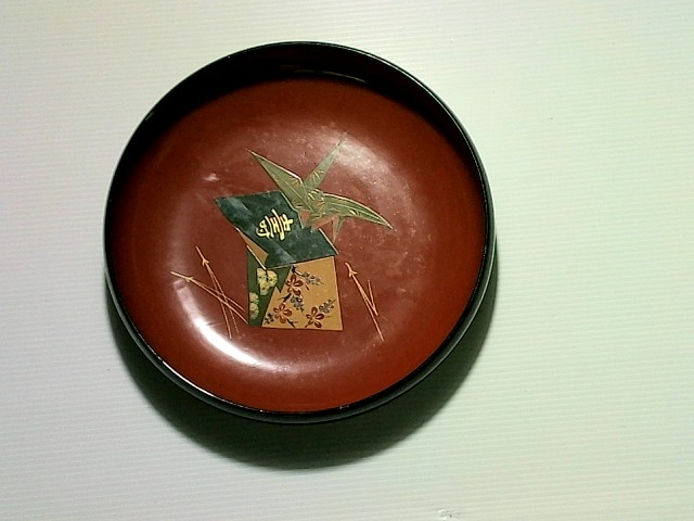 Vintage Japanese Lacquered Faux Wood Tray Vintage Japanese Lacquered Faux Wood Tray