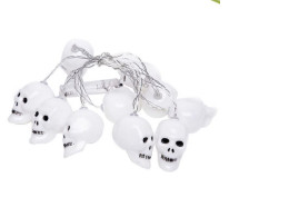 Halloween Decoration Cloth LED Light Ventilation Crescent Moon Skull Decoration
