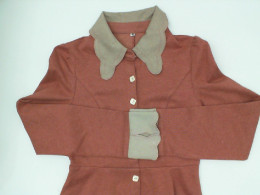 Pink collar long dress