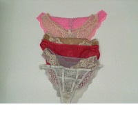 Set of 6 Women's underwear with multi-colored floral patterns