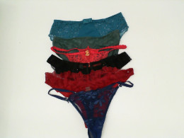 Set of 6 Women's underwear with multi-colored floral patterns